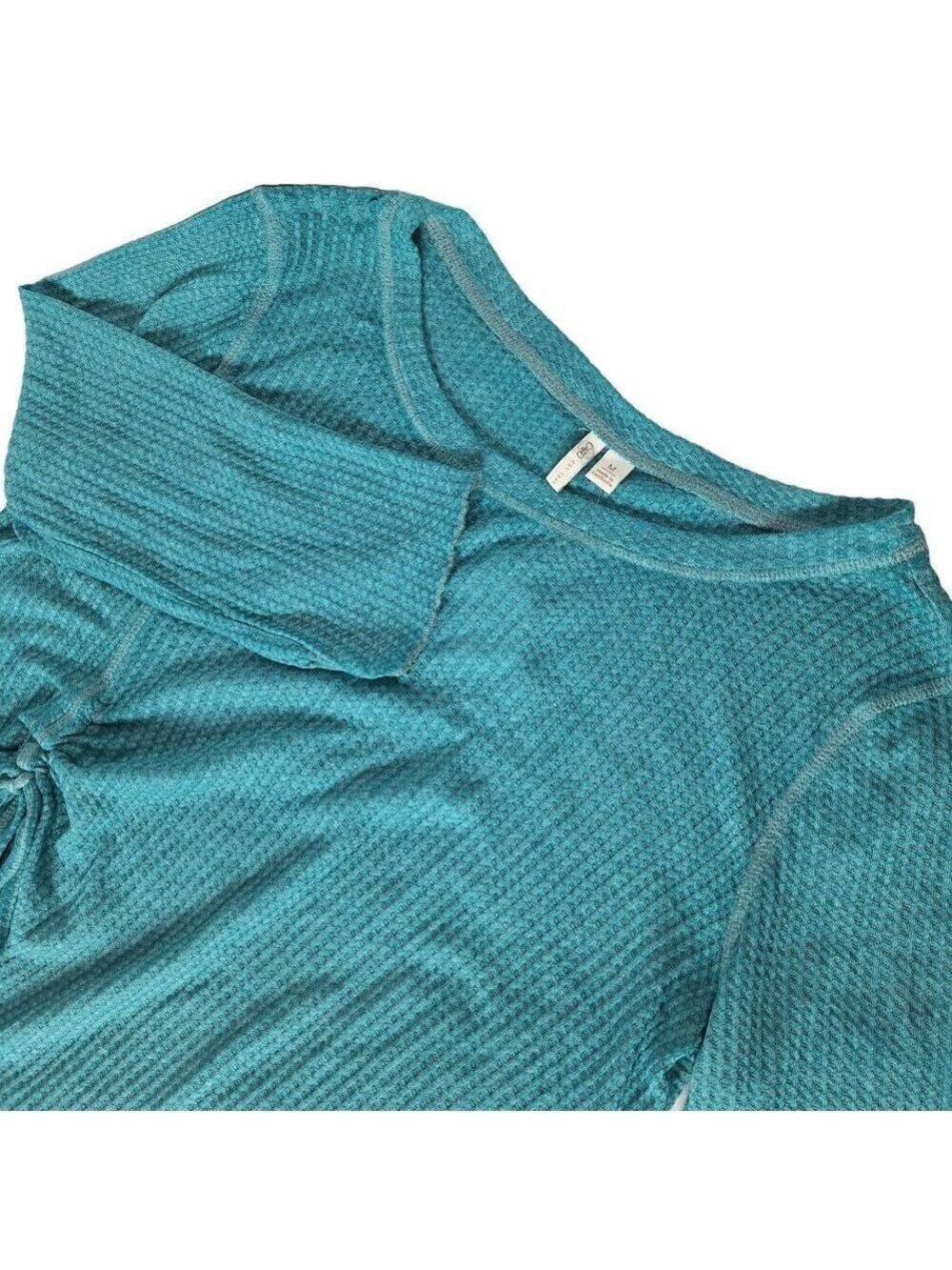Cato Sedona Knit Blouse Top Women's Medium Teal